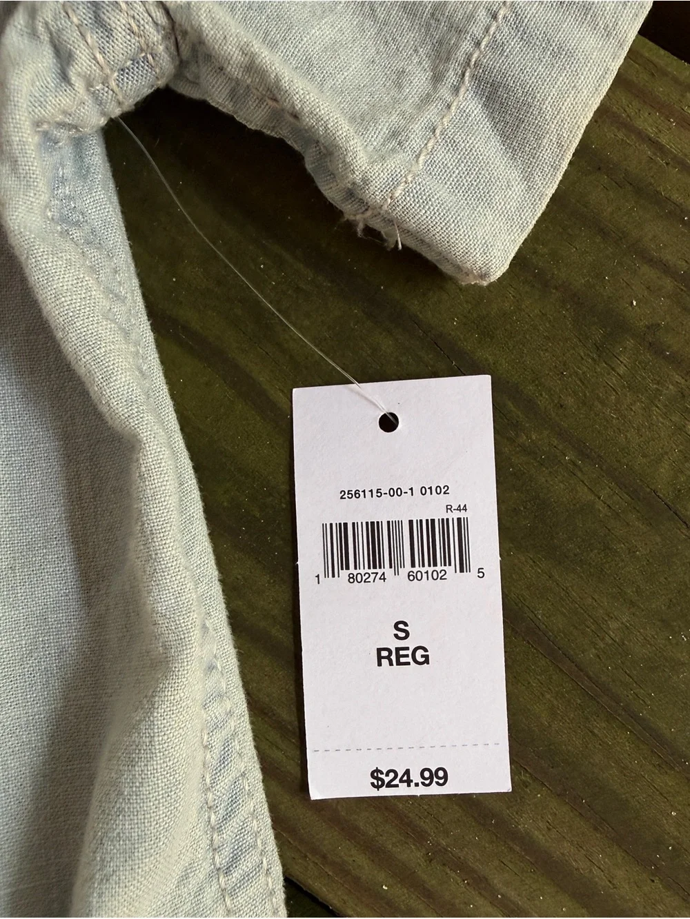 Gap Kids Boys Denim Chambray Button Down Shirt S 6-7 NWT Blue Short Sleeve